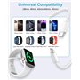 3 en 2 Chargeur A-pple Watch, 2M Cable A-pple Watch USB C avec Lightning Cable Chargeur Montre pour iWatch 10/9/8/7/6/5/4/3/SE/U
