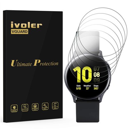 VGUARD [Pack de 6] Protection écran pour Garmin Vivoactive 6 / Garmin Vivoactive 5 / Samsung Galaxy Watch Active 2 40 mm/Galaxy
