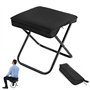 Tabouret de Jardin Noir Pliable jusqu'à 150 kg en Aluminium avec Sac de Transport - Chaise Pliante légère et Portable pour Le Ca