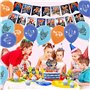 Deco Anniversaire Loup Anniversaire Décorations Loup Ballons Anniversaire Loup Décorations Gâteaux Wolf Bannière Anniversaire Wo