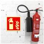 6 Pièces Panneau Extincteur 15 x 15 cm Plaque Extincteur d'Incendie PVC Autocollant Luminescence Autocollant Extincteur Indicati