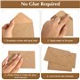Enveloppes en Papier Kraft, 100 Pièces Mini Enveloppes et 100 Cartes Vierges Petites Enveloppes Pliantes, Vintage Enveloppes Dec