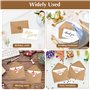 Enveloppes en Papier Kraft, 100 Pièces Mini Enveloppes et 100 Cartes Vierges Petites Enveloppes Pliantes, Vintage Enveloppes Dec