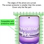 Tzstz 3 Pièces Verre Trempé D'écran Protecteur pour realme 14x 5G Dureté 9H Anti Rayures HD Film de Protection D'écran