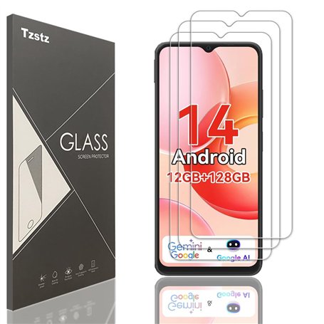 Tzstz 3 Pièces Verre Trempé D'écran Protecteur pour Blackview Wave 8/Blackview Wave 8C Dureté 9H Anti Rayures HD Film de Protect