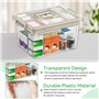 VGECEE Boîte à Pharmacie à 2 Niveaux, Boîtes de Rangement pour Médicaments Boîte à Pharmacies en Plastique Transparent Visible A