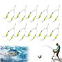 Galenecx 10 Pièces Double Reverse Fishing Hook Set