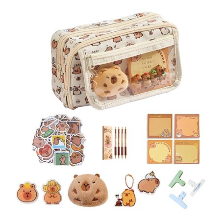 Ferizzia 58 Pièces Ensemble Papeterie Capybara