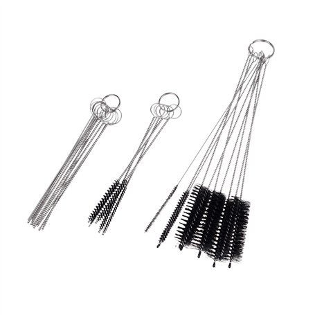 Lot de 15 brosses de Nettoyage et 10 Aiguilles de Nettoyage pour Petites Ouvertures