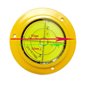 Chiloskit Bullseye Niveau à bulle circulaire rond haute précision 90 mm avec trous de montage pour camping-car