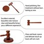 Nizirioo Marteau de juge en bois avec bloc sonore - Marteau aux enchères fabriqué à la main pour avocats, étudiants, juges, vent
