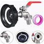 HUFHNWSO Raccord Cuve 1000 litres,S60x6 IBC Adaptateur 1000l, Bouchon1000l Plastique 1/2", Robinet Vanne, Matériel d'Arrosage po