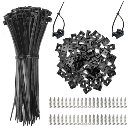 120 Pièces Attache de Câble Supports