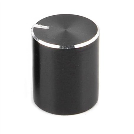 CENPEK Sourcingmap Lot de 10 boutons de potentiomètre en métal noir 6 mm Diamètre 10 mm Hauteur 15 mm