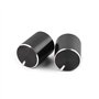 CENPEK Sourcingmap Lot de 10 boutons de potentiomètre en métal noir 6 mm Diamètre 10 mm Hauteur 15 mm