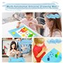 YARVPUV Tapis de Peinture en Silicone pour Enfants 51x41cm Tapis Peinture Silicone avec Compartiments de Peinture, Gobelet Facil
