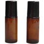 Lot de 2 flacons roulants vides en verre marron pour huiles essentielles