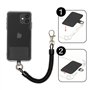 CVDYWDJIE 2 Cordons À Ressort pour Téléphone Portable Et 2 Coussinets Arrière, Corde Anti-Perte pour Téléphone Portable, Cordon 