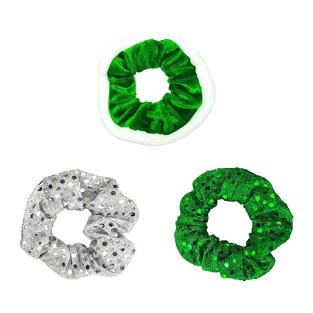 3 Pièces Élastiques À Cheveux Verts