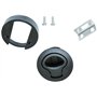 POFET Loquet rond de 50 mm pour camping-car, bateau, trappe marine, quincaillerie d'armoire, plastique, noir