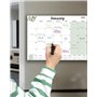 Qupuce Calendrier Anglais Magnetique Frigo 2025 2026 (18 Mois) 32 * 22Cm