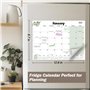 Qupuce Calendrier Anglais Magnetique Frigo 2025 2026 (18 Mois) 32 * 22Cm, Calendrier Organisateur Frigo Jan.2025 - Juin.2026, Ca
