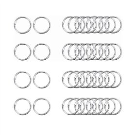 Anneaux de Livre,40 PCS Anneaux de Reliure Métalliques Anneaux Articulés 30mm Anneaux pour Connexion de Feuilles Anneaux de Clas Anneaux de Livre