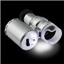 Aussel 60X Mini poche éclairante Jewelers Loupe Loupe Microscope réglable avec UV Détecteur de fluorescence et LED White Lights
