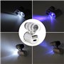 Aussel 60X Mini poche éclairante Jewelers Loupe Loupe Microscope réglable avec UV Détecteur de fluorescence et LED White Lights