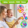 Spinner Bébé - Jouet Bain Bébé Sensoriel Rotatif avec Ventouse Jouet Éducatif et Multifonction pour Bébé 12 Mois 1 an, Éveil et