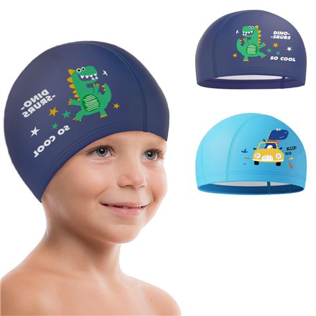 Echehi Bonnet de Bain pour 2 pièces Dinosaures Garçon