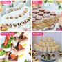 Vexillic Tasses à Dessert, 50 Pièces Gobelets à Dessert 150ml Verrine Dessert Transparent Coupes Carrés Réutilisables pour Tiram