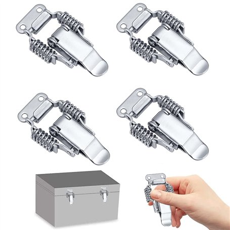 SPEACOUR 4 PCS Fermeture à Levier à Ressort en Acier Inoxydable Verrou de Tension Bascule Loquet de Tension Serrure à Levier de
