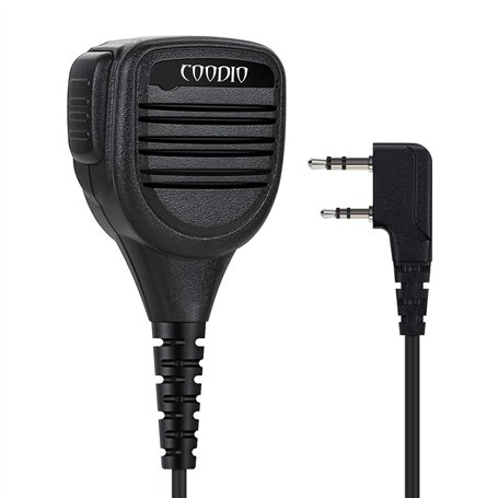 COODIO Micro Haut-Parleur Déporté 2-Pin Supérieur [IP54 Imperméable] Microphone [3