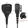 COODIO Micro Haut-Parleur Déporté 2-Pin Supérieur [IP54 Imperméable] Microphone [3,5mm Prise écouteur] pour Kenwood Baofeng UV-5