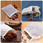 PERFETSELL Lot de 50 Petits Sacs Réutilisables en Maille pour Cuisine, Trempage de Liqueur Médicinale, Filtre à Thé, Café, Range