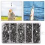 JSHANMEI Lot de 150 émerillons de pêche avec kit de pression, haute résistance, résistant à la corrosion, convient pour la pêche