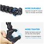 Sametop Fixation Pince Jaws Clamp Flexible Bras de Serrage Support Mâchoires Col de Cygne Compatible avec GoPro Hero 13 12 11 10