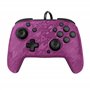 Pdp Gaming Faceoff deluxe+ Filaire Switch Pro Manette - Violet Camo - Licence Officiel By Nintendo - Customizable Buttons And Pa