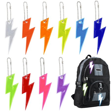 Lot de 10 réflecteurs pour Enfants - Réflecteurs de sécurité - Porte-clés Flash - pour Enfants et Adultes - Réflecteurs