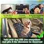 Gvolatee Siège Auto pour Chien, Transport Chien Voiture avec Ceinture de Sécurité Siege Auto Chien avec Tige de Support de Nivel