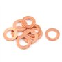 sourcing map 10pcs 8mmx14mmx1mm plat Bague cuivre Rondelle joint étanchéité attache