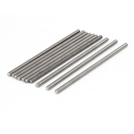 sourcing map Tige Filetée M5x120mm Acier inoxydable 304 entièrement filetée tige goujons 10pcs