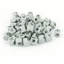 sourcing map 10mm x 10mm 4mm Trou écrou connecteur Marteau Meubles Baril 50pcs gris