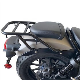 Lorababer Porte-Bagages arrière Noir pour Moto, étagère de Support pour siège Solo Porte-Bagages adapté pour H-Onda CMX Rebel 30 Lorababer Porte-Bagages arrière Noir pour Moto