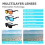 WNTJN 3 Pièces Lunettes de Soleil Polarisées Homme Femme, Lunettes Carrés de Soleil Tendance UV Protection, Objectifs Haute DéFi