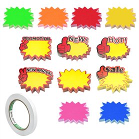 hocadon 600 Pièces Étiquettes de Prix en Papier Étiquette de Vente au Détail en Papier Signes de Starburst pour Faveurs Magasin  hocadon 600 Pièces Étiquettes de Prix en Papier Étiquette de Vente au Détail en Papier Signes de Starburst pour Faveurs Magasin