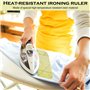 CHAOTEMAI 2 Pièces Regle de Repassage Avec Angle R Ligne D'angle et échelle de Ligne Droite Règle à Ourlet Résistante à la Chale