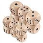 ZYEKIU 12 Pièces Dés en Bois Cubes Jeu 6 Faces Grand Cube