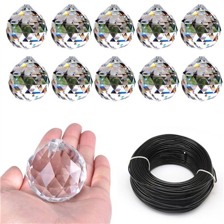 10 pièces Boule de Cristal Clair